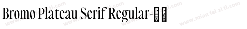 Bromo Plateau Serif Regular字体转换